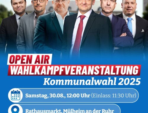 Open Air Wahlkampfveranstaltung am 30.08.2025 in Mülheim an der Ruhr