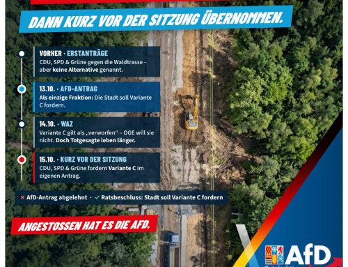 Pressemitteilung der AfD-Fraktion im Rat der Stadt Mülheim an der Ruhr vom 15.10.2026